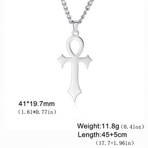 Collar con <span class=keywords><strong>Cruz</strong></span> Ankh <span class=keywords><strong>Egipcia</strong></span> Antigua de Acero Inoxidable Myshape, <span class=keywords><strong>Amuleto</strong></span> de Protección y Vida para Mujeres y Hombres, Joyería Africana - Product Image 3