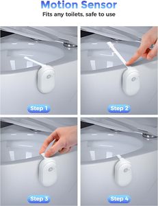 LOHAS Cordless RGB Funny Bathroom <strong>Toilet</strong> Bowl NightLight Motion <strong>Sensor</strong> LED <strong>Toilet</strong> Night <strong>Lights</strong> with Motion Activated <strong>Sensor</strong> - Product Image 6