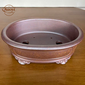 Pot à Bonsaï en Argile Violette de Yixing, Cuit au Bois à Haute Température, Écologique, Traditionnel, Sculpté à la Main, Ovale, <span class=keywords><strong>pour</strong></span> Plantes d'Intérieur - Product Image 4
