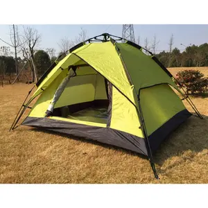 गर्म बिक्री स्वत: खोलने बड़े लक्जरी 4 व्यक्तियों निविड़ अंधकार आउटडोर डबल परत डेरा डाले हुए तम्बू