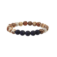 Cadeau de bracelet de diffuseur d'huile essentielle d'aromathérapie de perle de pierre naturelle de 8mm