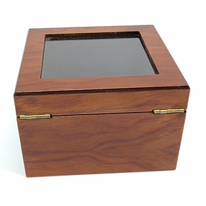 Wooden Jewelry <b>Box</b> Square With <b>Glass</b> Lid Key Lock European Style Storage Display Case For Watches Bracelets Accessories - Product Image 5