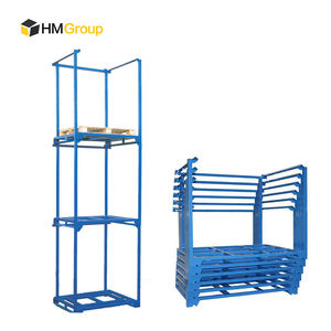 Bastidores fuertes de polvo de palet de <span class=keywords><strong>metal</strong></span> apilable de la industria de almacén de servicio pesado para sistema de almacenamiento - Product Image 5