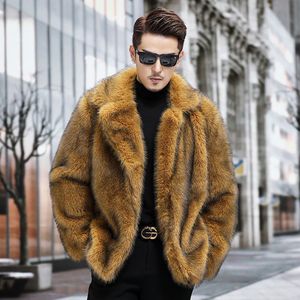 <span class=keywords><strong>Cappotto</strong></span> Invernale di Lusso da <span class=keywords><strong>Uomo</strong></span> con Calda Pelliccia Sintetica di <span class=keywords><strong>Visone</strong></span>, Elegante Soprabito Parka con Decorazione a Bottoni - Product Image 1