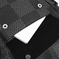 Sac à dos décontracté grande capacité pour homme, noir, en PU souple, imperméable, avec fermeture éclair, tendance étudiante, pour ordinateur portable, loisirs