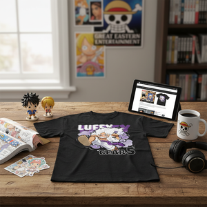 Camiseta Promocional de Great Eastern Entertainment de One Piece Luffy Gear 5, Cuello Redondo, Manga Corta, Estampado Digital, Unisex para Adultos - Product Image 3