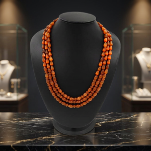 Sunstone-collar de cuentas de 3 capas para mujer, gargantilla de 22 pulgadas, 10-12mm - Product Image 3