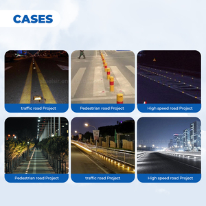 गर्म बिक्री एल्यूमीनियम उठाया फुटपाथ यातायात सुरक्षा ड्राइववे राजमार्ग अंधा धातु बिल्ली के नेतृत्व वाले परावर्तक सौर रोड स्टड - Product Image 3