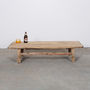 Bàn trà gỗ elm cổ điển Trung Quốc, kiểu dáng cổ xưa, sản phẩm tái tạo, đồ nội thất phòng khách phổ biến dùng trong nhà - Product Image 1