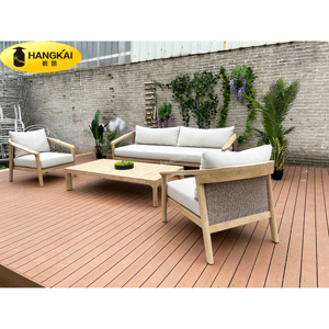 Hangkai teca/madera/muebles de madera hotel/Resort/rústico/Patio trasero/balcón/proyecto de sala de exposición patio/jardín/muebles de exterior conjunto de sofá - Product Image 6