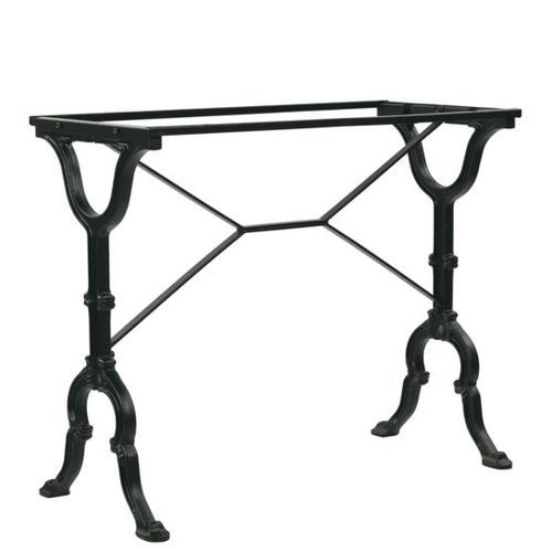 Cast Iron Garden Tea Table Marble Top Versatile Metal Table Base for Hotel Hospital Kitchen Outdoor Living Room Coffee Shop Use