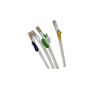 Paille en verre borosilicaté soufflé à la main de haute qualité-Réutilisable écologique pour boissons froides (café au thé aux fruits au lait) - Product Image 1