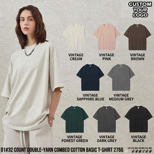 เสื้อยืดโอเวอร์ไซส์ทรงหลวม คอตตอน 100% ผ้า 275 GSM ล้างสีแบบแอซิดวอช สกรีนโลโก้ตามสั่ง คุณภาพสูง ลดราคาพิเศษ - Product Image 2