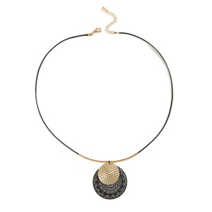 Nuova Collana con Ciondolo a Torta Rotonda in Rete Personalizzata, Stile Europeo e Americano, Semplice ed Elegante - Product Image 5