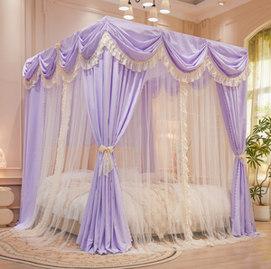 Mosquitero Plegable en Forma de Cono para Niños, <span class=keywords><strong>con</strong></span> Marco, Cortina de Cama Romántica <span class=keywords><strong>con</strong></span> Tres Puertas, Cubrecama - Product Image 6