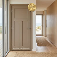 Porte intérieure Shaker blanchie à la chaux, âme en bois massif, haute stabilité pour projets commerciaux, peignable, OEM ODM