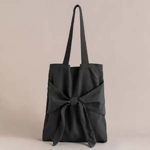 กระเป๋าถือผ้าแคนวาสสีพื้นแบบเปิด ดีไซน์เก๋ไก๋สำหรับนักเรียนหญิง สะพายไหล่เดียว จุของได้เยอะ เหมาะสำหรับช้อปปิ้ง - Product Image 2