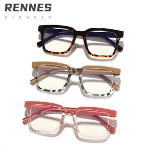 Haute qualité rétro décontracté couleur Collision rectangulaire Anti-lumière bleue montures de lunettes modèles chauds pour les étudiants atteints de myopie - Product Image 5