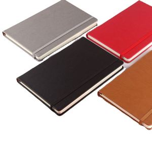 Bloc-notes d'affaires personnalisé en couleur unie, format A5, imitation cuir, personnalisation du logo - Product Image 1