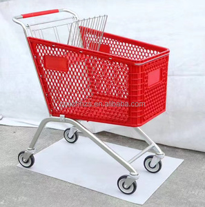 플라스틱 슈퍼마켓 트롤리 및 소매점 중고 90 리터 쇼핑 트롤리 카트 - Product Image 5