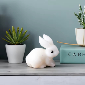 Adorno de Micro Paisaje de Conejo al por Mayor, Piedra de Cristal Abstracta en Bruto, Decoración Creativa para Escritorio, Regalos de Pascua - Product Image 5