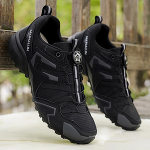 Chaussures de randonnée respirantes pour hommes, ajustement par boucle rotative, antidérapantes, durables, pour activités de plein air - Product Image 3