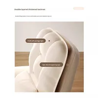 Chaise d'ordinateur minimaliste, pivotante à 360°, rembourrage en latex, confortable pour une longue durée de siège, chaise de bureau, chaise de bureau, dossier de canapé
