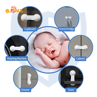 Verrous de sécurité pour bébés SUNNUO pour armoires et tiroirs - Verrous adhésifs 3M - Matériau en plastique ABS - 100% écologique - Meubles de table