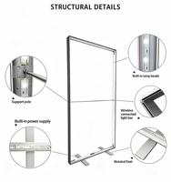 Panneau publicitaire pliable rectangulaire double face en tissu pour intérieur et extérieur, impression UV personnalisée, vente en gros
