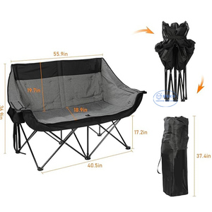 Chaise double pliante surdimensionnée siège d'amour portable robuste - Product Image 3