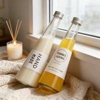 Ergonomische conische glazen drinkfles, gladde gebogen sapcontainer met schroefdop, op maat gemaakte inhoud, voor thuis, café en reizen