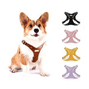 Arnés y Correa para Perro Pequeño de Cuero PU Premium, Ajustable, Transpirable, <span class=keywords><strong>con</strong></span> Malla, para Pasear y Viajar - Product Image 2