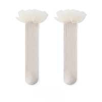 Nouveau design Chaussettes de printemps pour enfants Chaussettes mi-mollet en dentelle pour filles Chaussettes de style princesse pour bébés filles