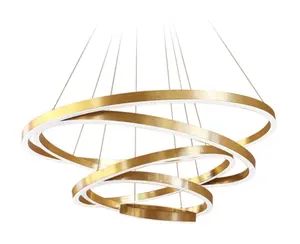 Современная прямоугольная люстра в скандинавском стиле для столовой, светодиодное кольцо с регулируемой яркостью