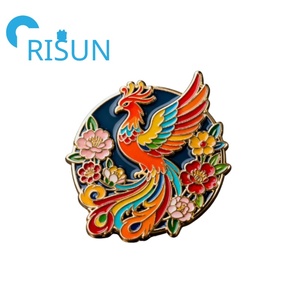Épingles personnalisées en émail 3D <span class=keywords><strong>Phoenix</strong></span> Rising broche oiseau créature mythologique magique chinoise broche <span class=keywords><strong>Phoenix</strong></span> émail dur épinglette insigne - Product Image 5