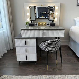 Tocador de maquillaje personalizado más barato de fábrica, tocador de maquillaje, mesa de tocador de madera de 30 pulgadas, tocador de maquillaje - Product Image 1
