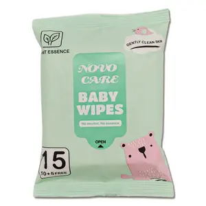 15 Stück kleines Mini-Reinigungstuch für empfindliche Haut Packungsart individuell Großhandel kleine Mini-Nasstuchtücher für Baby