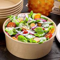 Boîte alimentaire jetable ZHUMING en papier kraft biodégradable avec revêtement silicone pour pain, hamburger, salade de fruits – Contenant d'emballage