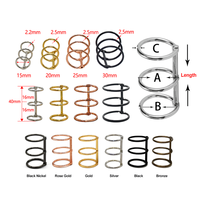 3 Ring Metall Lose blatt binder Buch ringe Snap Split Hinged für DIY reise tagebuch