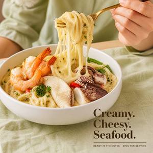 ชุดบะหมี่ทะเลแช่แข็งพรีเมียมแบบครีมมี่ สำหรับโรงแรม ร้านอาหาร โซเชียลเฮาส์  ผู้ผลิตชุดอาหารกึ่งสำเร็จรูปแบบ OEM - Product Image 3
