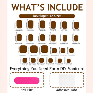 <span class=keywords><strong>Uñas</strong></span> Postizas Removibles para Mujer, Color Rosa con Bordes Negros, Estilo Francés, <span class=keywords><strong>Uñas</strong></span> Simples para <span class=keywords><strong>Manos</strong></span> <span class=keywords><strong>y</strong></span> <span class=keywords><strong>Pies</strong></span>, Juego al por Mayor - Product Image 5