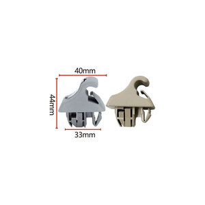 Mitsubishi Sun Visor Clips Y58 Beige Gray ABS Roof Mount Easy Installation Makeup Mirror Fixing <b>Hooks</b> - Product Image 4