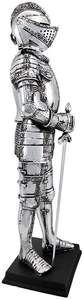 Toptan gümüş kaplama ortaçağ şövalye zırh heykeli şekil zırh - Product Image 4