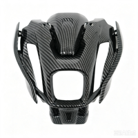 Cache latéral de carénage de moto à motif fibre de carbone pour protection de phare MT-07 2021-2023
