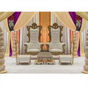Sillas de Trono para Bodas Indias Vedi Mandap, Sillas Modernas de Madera para Bodas Indias, Últimos Modelos de Sillas Mandap para Ceremonias de Boda en el Reino Unido - Product Image 1