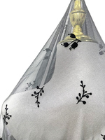 Tissu de dentelle usine en gros doux élastique troupeau tulle robe de soirée tissu