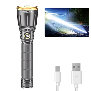 2025 mới 4000 <span class=keywords><strong>lumens</strong></span> cắm trại dài phạm vi mạnh mẽ siêu sáng công suất cao có thể sạc lại chiến thuật dẫn đèn pin - Product Image 1