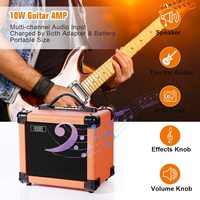 Amplificateur de guitare électrique portable mini 10W à double alimentation avec haut-parleur 5 pouces, canaux Clean et Drive sans fil – Fabricant ODM/OEM