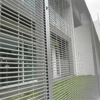 Clôture métallique haute résistance 358 anti-escalade pour périmètre industriel, revêtement poudré, clôture de sécurité en maille 358, antirouille