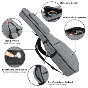 カスタムロゴ防水ヘビーデューティ音楽ギターソフトケースパッド入りベースギターキャリアバッグプロ仕様電気ギターギグバッグ - Product Image 3